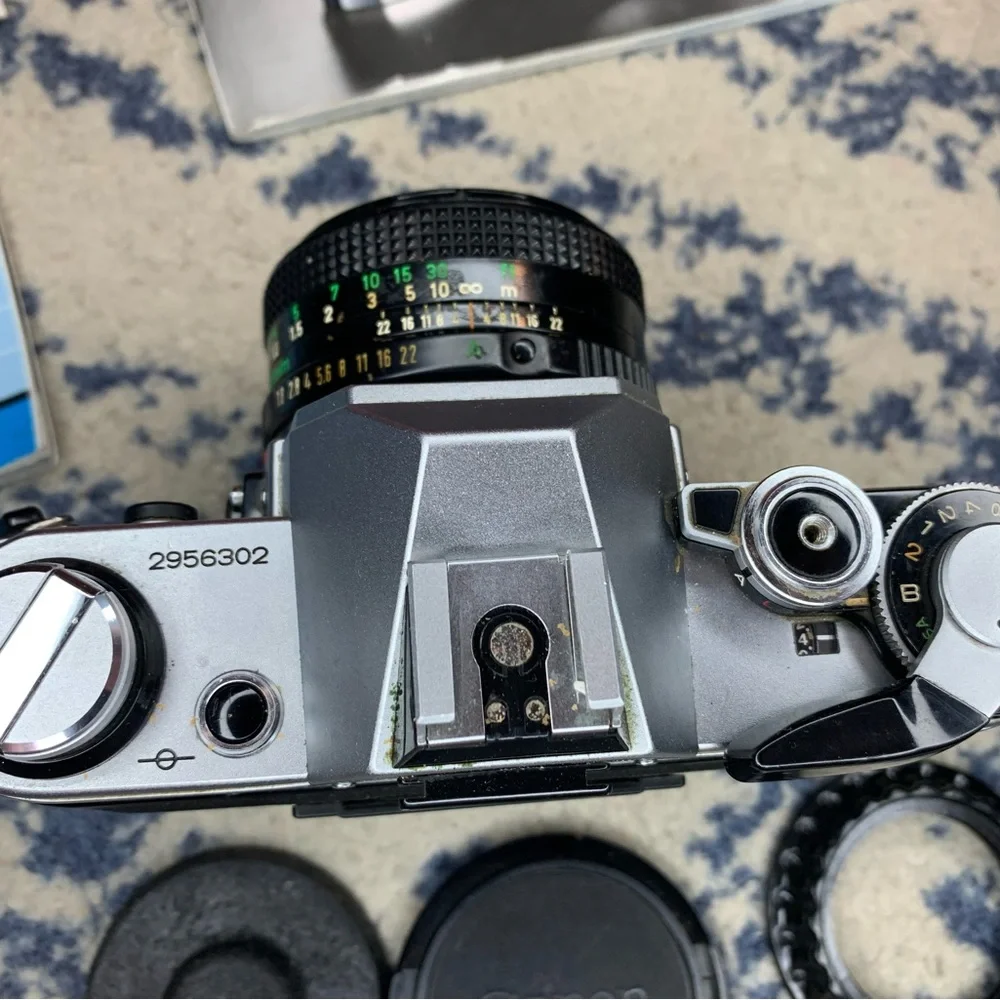 Canon AE-1 Program 35mm SLR Camera With Lenses Bundle Fully Film Tested